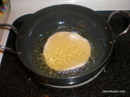  poori in the hot oil